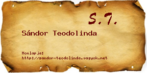 Sándor Teodolinda névjegykártya